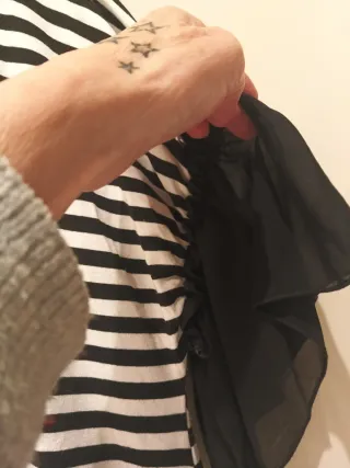 Vestido rayas pedrería