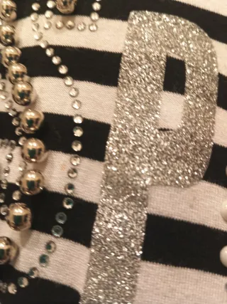 Vestido rayas pedrería