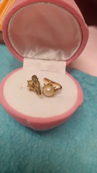 Pendientes de oro 18k con perla y cierre catalán