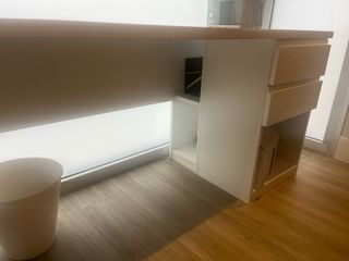 Mesa de estudio DM lacada en blanco