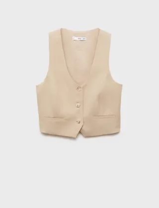 Chaleco Mango Lyocell Crop Talla M