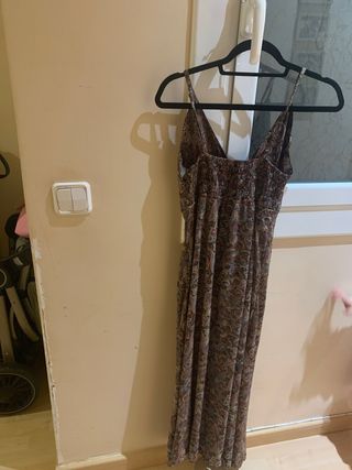 Vestido largo de tirantes estampado