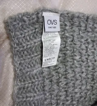 Sciarpa donna in maglia grigia