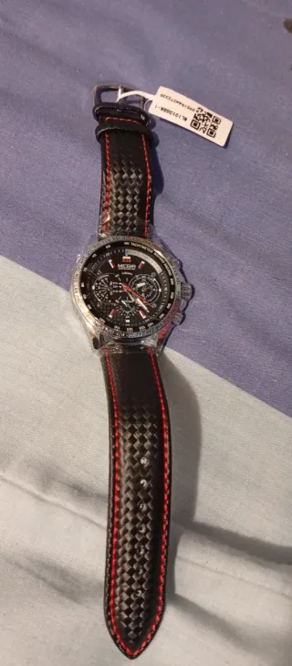 Reloj Deportivo MEGIR Negro y Plateado