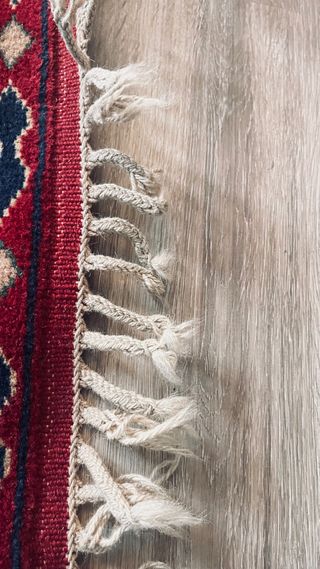 Alfombra étnica de lana multicolor