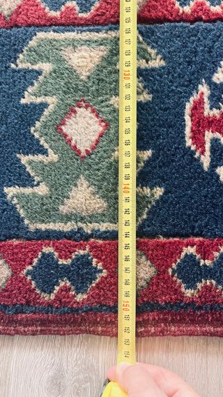 Alfombra étnica de lana multicolor