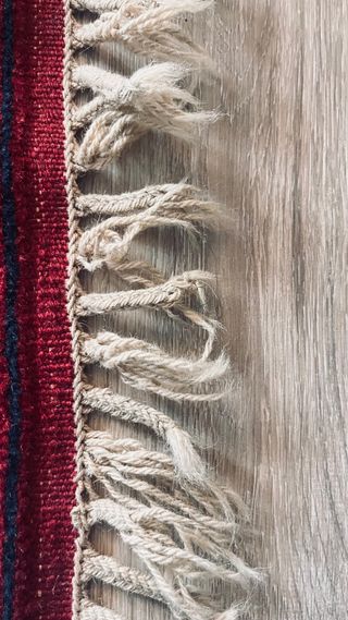 Alfombra étnica de lana multicolor