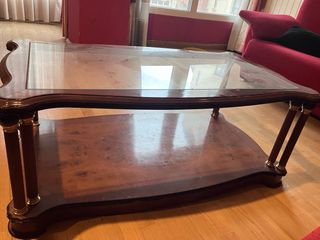 Mesa de centro madera y cristal