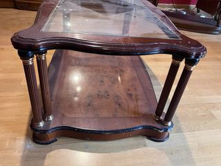 Mesa de centro madera y cristal