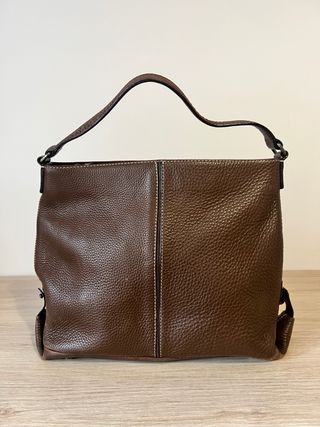 Bolso de piel marrón Gloria Ortiz