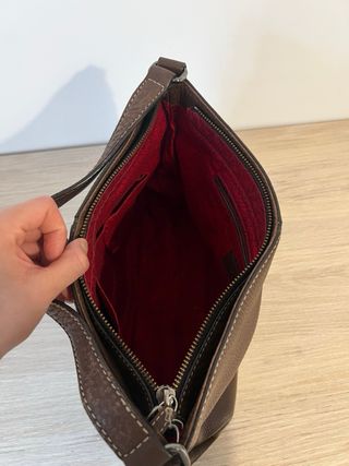 Bolso de piel marrón Gloria Ortiz