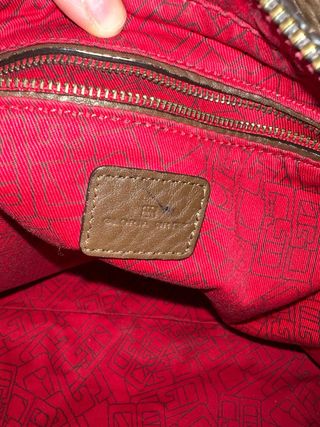 Bolso de piel marrón Gloria Ortiz