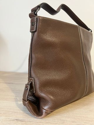 Bolso de piel marrón Gloria Ortiz