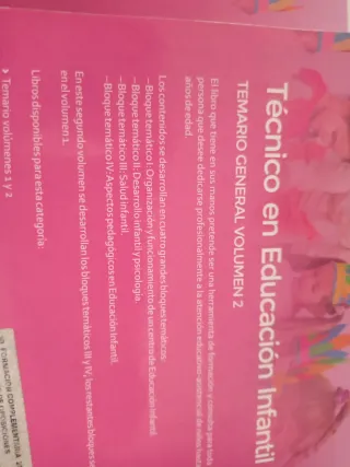 2 llibros Técnico en Educación Infantil. Volumen 2