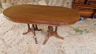 Mesa de comedor extensible / plegable de madera