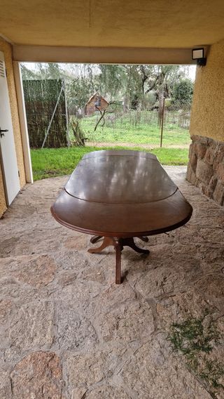 Mesa de comedor extensible / plegable de madera