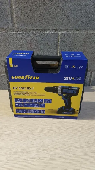 Taladro de impacto Goodyear con batería Li-ion
