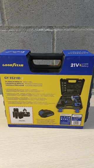 Taladro de impacto Goodyear con batería Li-ion