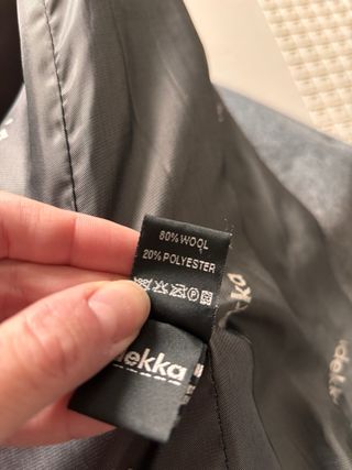 Abrigo largo de lana gris