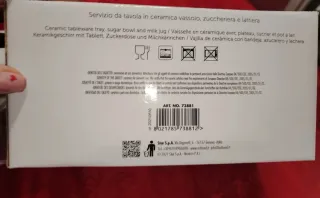 Set zuccheriera e lattiera in porcellana nuovo