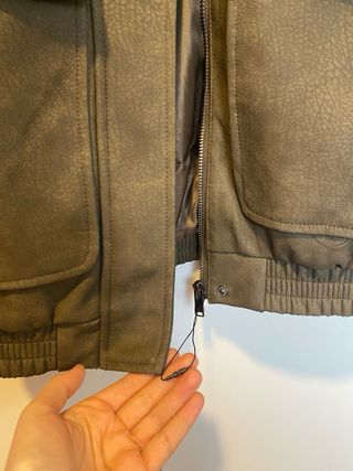 Zara Cazadora efecto ante con cuello desmontable