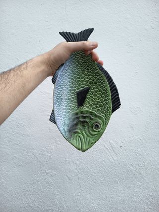 Plato de pez, cerámica de Portugal