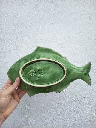 Plato de pez, cerámica de Portugal