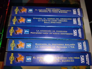 Lote 5 Películas Digimon VHS (Español)