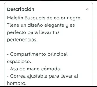 Maletín Busquets Negro Elegante Nuevo