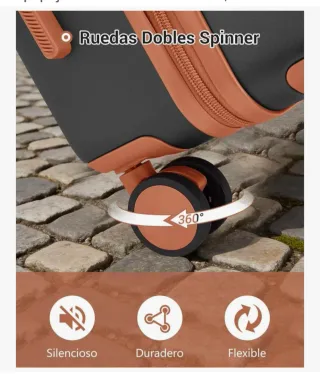 Maleta Kono Negra y Marrón