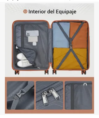 Maleta Kono Negra y Marrón