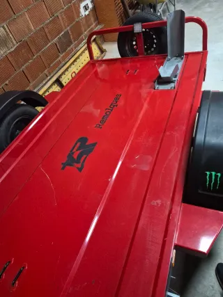 Remolque para moto rojo