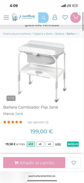 Bañera Jane Cambiador Flip - Cosmos