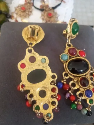 Pendientes vintage cristal años 80