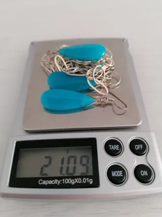 Conjunto de joyas plata y turquesa