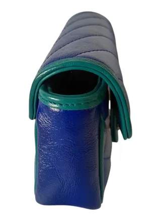 Bandolera Gucci Mini Marmont Blu e Verde