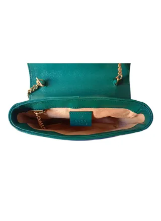 Bandolera Gucci Mini Marmont Blu e Verde