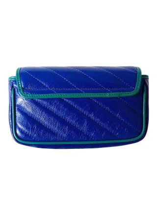 Bandolera Gucci Mini Marmont Blu e Verde