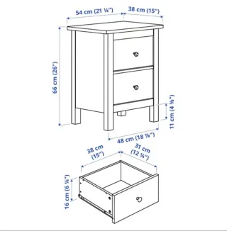 2 Mesillas de Noche Ikea Hemnes Blancas
