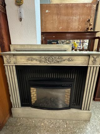 Chimenea eléctrica con espejo