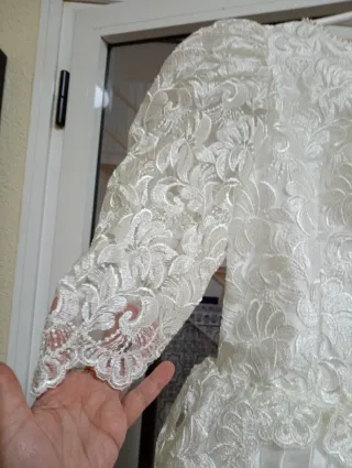 Vestido Novia Encaje Espalda Cruzada