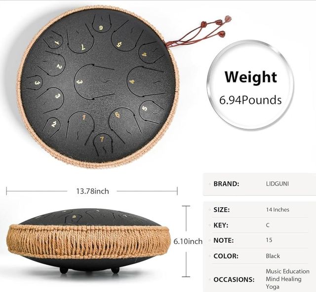 Tambor Lengua Acero 15 Notas 14 - miniatura 3