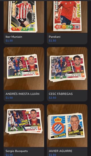 Colección cartas, cromos y tazos