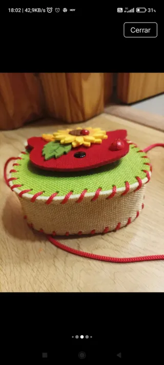 Bolsito niña hecho a mano