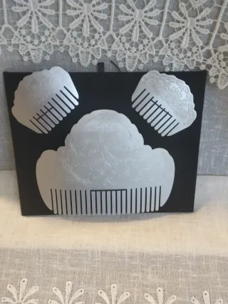 Peinetas Fallera Plateadas