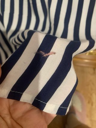 Camisa Benetton Rayas Azul y Blanco