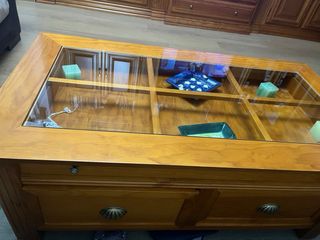 Mesa de centro madera y cristal