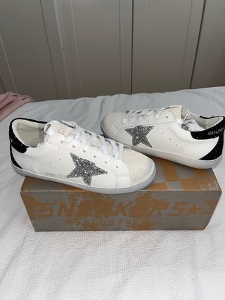 Golden Goose Superstar Sneakers Blancas Plata