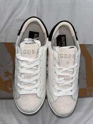 Golden Goose Superstar Sneakers Blancas Plata