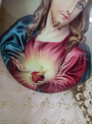 Immagine Sacro Cuore Vintage Vetro